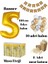 5 Yaş Kraft Gold Balon Rakam Folyo Banner Mısır Kutusu Masa Eteği Doğum Günü Parti Seti 2