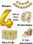 4 Yaş Kraft Gold Balon Rakam Folyo Banner Mısır Kutusu Masa Eteği Doğum Günü Parti Seti 2