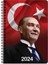 2024 Günlük Ajanda Cumhurbaşkanı Atatürk 17 x 24 cm Spiralli 1