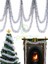 2 Adet 2 Metre x 7 cm Lüx Kalın Gümüş Lame Simli Garland Noel Christmas Yılbaşı Ağaç Konsept Süsleme 3