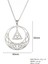 Triquetra & Moon Iskandinav Nordik Desenli Ince Tasarım 316L Çelik Kolye 3