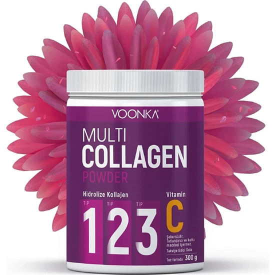 Voonka Multi Collagen Powder Tip 1 2 3 Vitamin C 300 gr Hidrolize Kolajen