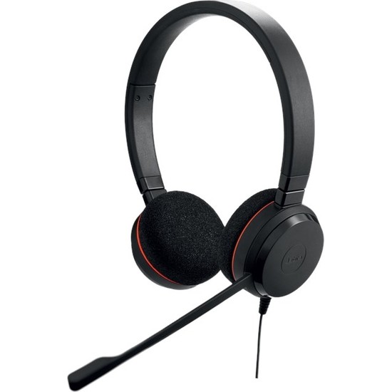 Jabra Evolve 20 Duo USB Nc Ms Kablolu Kulaküstü Mikrofonlu Kulaklık Pasif Gürültü Önleme Özelliği
