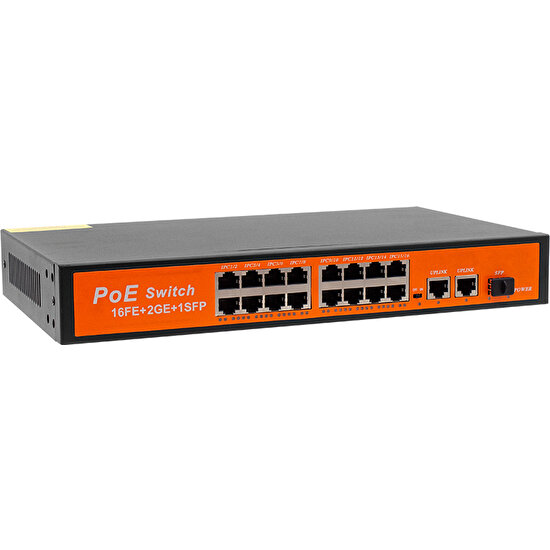 Fully Powermaster 16 Port 10/100/1000 Mbps 300 Watt 16+3+Sfp  Poe Gıgabıt Ethernet Swıtch
