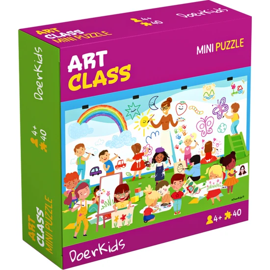 DoerKids Sanat Sınıfı Mini Puzzle | 40 Parça 4+ Yaş