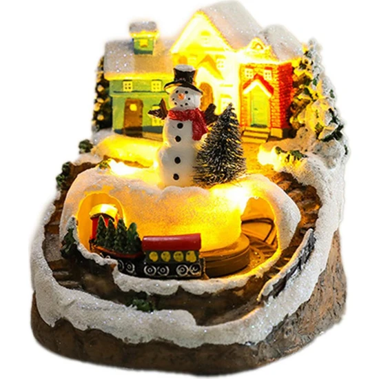 Hermoso Noel Köyü Evleri Kardan Adam Setleri (Yurt Dışından)