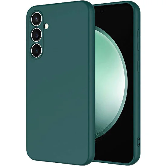 Case 4u Galaxy S23 Fe Kılıf Kamera Korumalı Içi Kadife Logosuz Mara Lansman Silinebilir Kılıf Koyu Yeşil