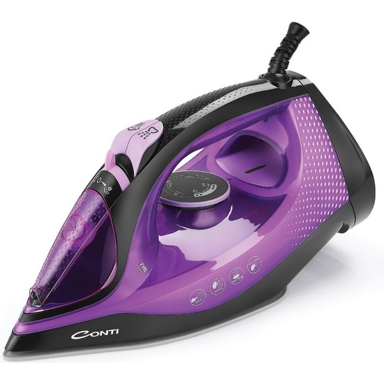 Conti Buharlı Ütü CU-3328 Apex 2600 Watt Seramik Tabanlı Mor Renkli Damlama Önleyici Özellik