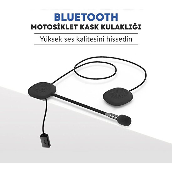 Zoli Bluetooth'lu Şarjlı Kask Içi Intercom Motosiklet Hoparlör ve Mikrofon Seti