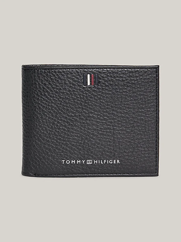 Tommy Hilfiger Erkek Marka Logolu Çoklu Kart Bölmeli Suni Deri Siyah Cüzdan AM0AM11854-BDS