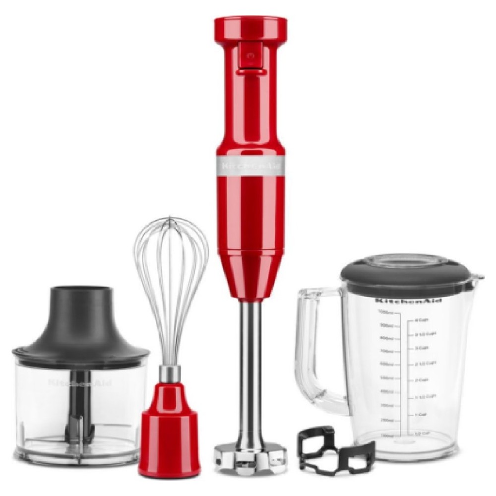 Kitchenaid 180 W Güçlü El Blenderi 5KHBV83EER 1 lt Kapasite Aksesuarlı Empire Red Renkli