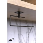 Alsi Home Siyah Rulo Havluluk Peçetelik Yapışkanlı Pratik Banyo Mutfak Askısı Kağıt Rulo Havluluk