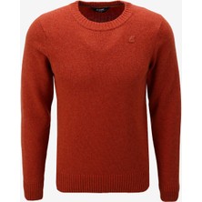 K-Way Klasik Yaka Normal Düz Turuncu Erkek Kazak K2112PW_SEBASTIEN Lambswool
