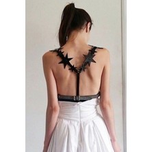 Mlvx Yıldız Detaylı Şık Deri Kemer Harness - 634  Blsm