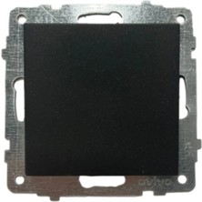 Ovivo Grano Metalik Siyah Tekli Anahtar Çerçevesiz* 12 Adet 