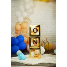 Best Parti One Yazılı Gold Kutu ve Balon Seti
