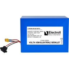 Electroll Volta VSM 48V 18 Ah LifePO4 (Elektrikli Bisiklet için Akü)