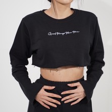 Nukk Butik Kadın Crop Sweatshirt