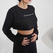 Nukk Butik Kadın Crop Sweatshirt