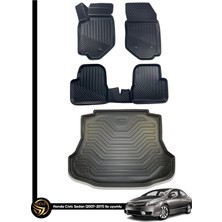 Black Gold Honda Civic 3D Havuzlu Paspas Sedan 2007-2011 + Bagaj Havuzu Ikili Set