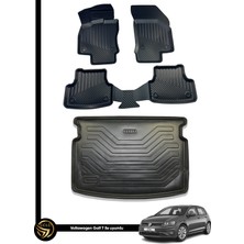 Black Gold Volkswagen Golf 7 3D Havuzlu Paspas + Bagaj Havuzu Ikili Set