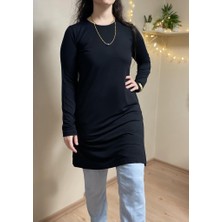 Betimoda Kadın Uzun Kol Bisiklet Yaka Penye Tunik Içlik