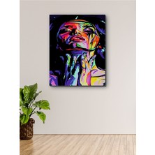 Harz Dekor Neon Kadın Art Kanvas Tablo Minimalist, Dekoratif, Soyut, Modern