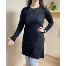 Betimoda Kadın Uzun Kol Bisiklet Yaka Penye Tunik Içlik