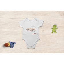 Tuğba Baby Organik Pamuk Teyzemi Çok Seviyorum Yazılı Bebek Body Teyze Bebek Badi Çıtçıtlı Zıbın