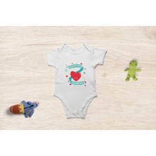 Tuğba Baby Organik Pamuk Annemi Çok Seviyorum Yazılı Bebek Body Anne Bebek Badi Çıtçıtlı Zıbın