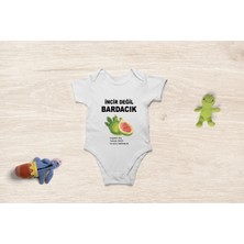 Tuğba Baby Kısa Kollu Izmir Çekirdek Değil Çiğdem Pamuklu Bebek Body Izmirli Bebek Zıbın Badi