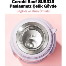 Vagonlife Tkk Yeni Koleksiyon 1000ML Kulplu Fincan-Kapaklı Askılı Paslanmaz Çelik Termos Kamp Matarası