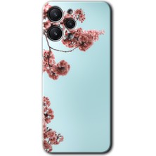 Gramaphone Redmi 12 Kılıf Hd Desen Baskılı Arka Kapak + Kırılmaz Cam - Japon Çiçeği