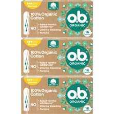 O.b Organic Normal Tampon 48 Li Set (3pk*16)