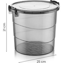 Nesto Home 7 Litre 2li Yuvarlak Kulplu Deterjanlık Saklama Kutusu Kabı - Un Bakliyat Kabı