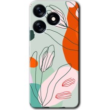 Gramaphone Tecno Spark 10 4g Kılıf Hd Desen Baskılı Kılıf - Vektör Çiçekler