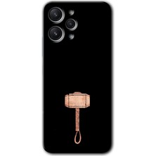 Redmi 12 Kılıf Hd Desen Baskılı Arka Kapak + Kırılmaz Cam - Thor Çekiç