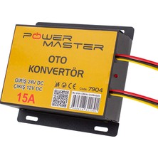 POWERMASTER PM-7904 24V DC / 12V DC 15 AMPER OTO KONVERTÖR