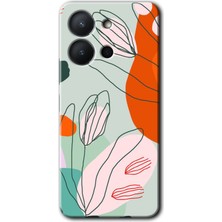 Vivo Y36 4g Uyumlu Kılıf Hd Desen Baskılı Arka Kapak - Vektör Çiçekler