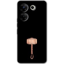 Tecno Camon 20 Pro 5g Kılıf Hd Desen Baskılı Kılıf + Kırılmaz Cam - Thor Çekiç