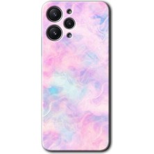 Redmi 12 Kılıf Hd Desen Baskılı Arka Kapak - Pembe-Duman