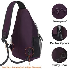 Macro Crossbody Göğüs Çantası Erkek Omuz Çantası Rahat Moda Açık Seyahat Yürüyüş Sırt Çantası (Yurt Dışından)