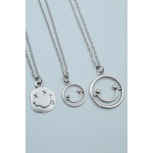 Had Safha Accessories 3'lü Gülen Surat Smile Nirvana Kolye Seti
