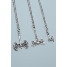 Had Safha Accessories 3'lü Viking Balta Viking Çift Taraflı Balta Kolye Seti
