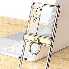 Xshop Oppo Find N3 Flip 5g Şeffaf Kılıf Kickstand Galvanik Pc Kapağı (Yurt Dışından)