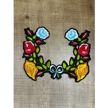 Gönülden Tasarım 22X20 cm Ütü Ile Yapışan Nakış Işleme Çiçekli Yaka Giyim Elbise Yaka Aplike