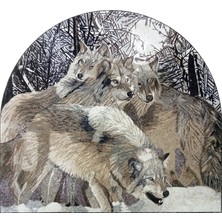 İbla Mosaic Ibla Mozaık Wolf Mermer Tabloları