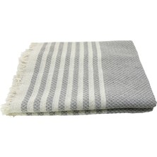 Inter Z Örgü Desenli Saçaklı Tek Kişilik Pike 170X220 cm