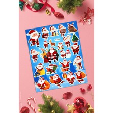 BP Tattoo Noel Baba ve Ren Geyiği Yapışkanlı Çıkartma Etiket Yılbaşı Sticker