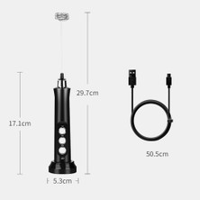 Sagrado USB Elektrikli Süt Köpürtücüler 3 Hızlı Yumurta Karıştırma Köpürtücü 3 Çırpma El Yumurta Çırpıcı Kahve Içecek Mikseri Pratik, A (Yurt Dışından)